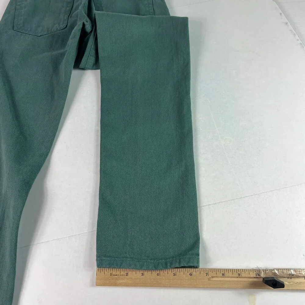 VTG Calvin Klein Jean's Juniors 26x31* Straight Green Faded Denim USA Made Tag 3